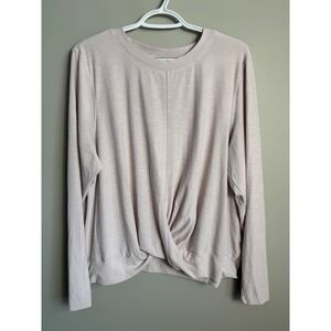 Old Navy Active Breathe On Long Sleeve Knot Front Top XXL Lilac Athleisure Yoga